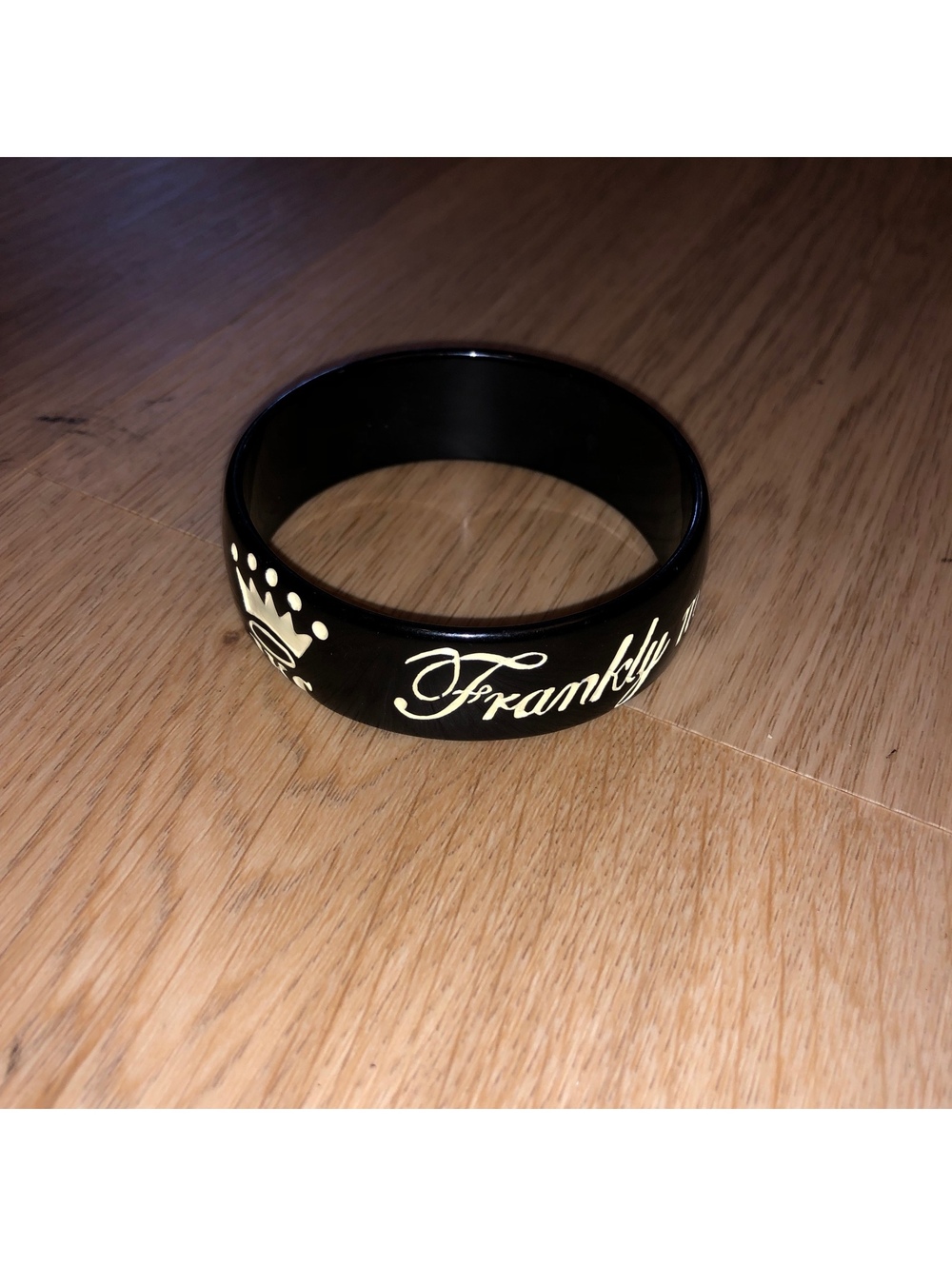 JESSICA KAGAN CUSHMAN RESIN BANGLE BRACELET FRANKLY MY DEAR I DONT GIVE A DAMN